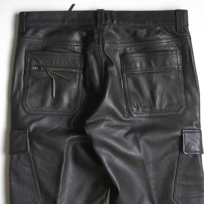 KADOYA Thick Cowhide Leather Cargo Pants Size LL