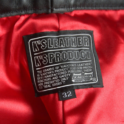 KADOYA EVO PANTS Padded Leather Black Size 32