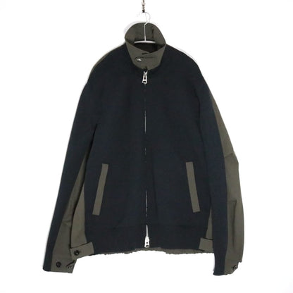 sacai 26SS Weathercloth Knit Blouson Olive Navy Size 3