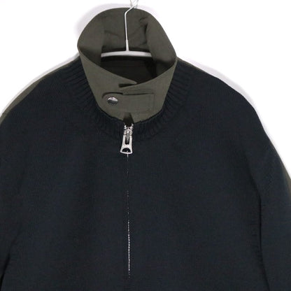 sacai 26SS Weathercloth Knit Blouson Olive Navy Size 3