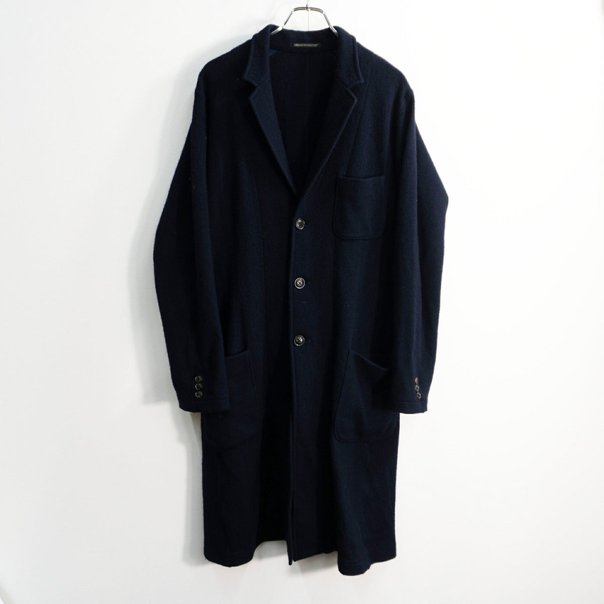 Yohji Yamamoto COSTUME D'HOMME Wool Chester Coat Navy Size 2