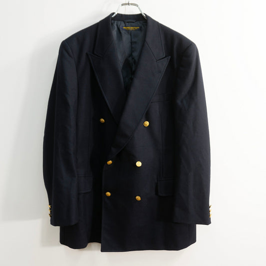 BROOKS BROTHERS Navy Double-Breasted Button Blazer Size AB8