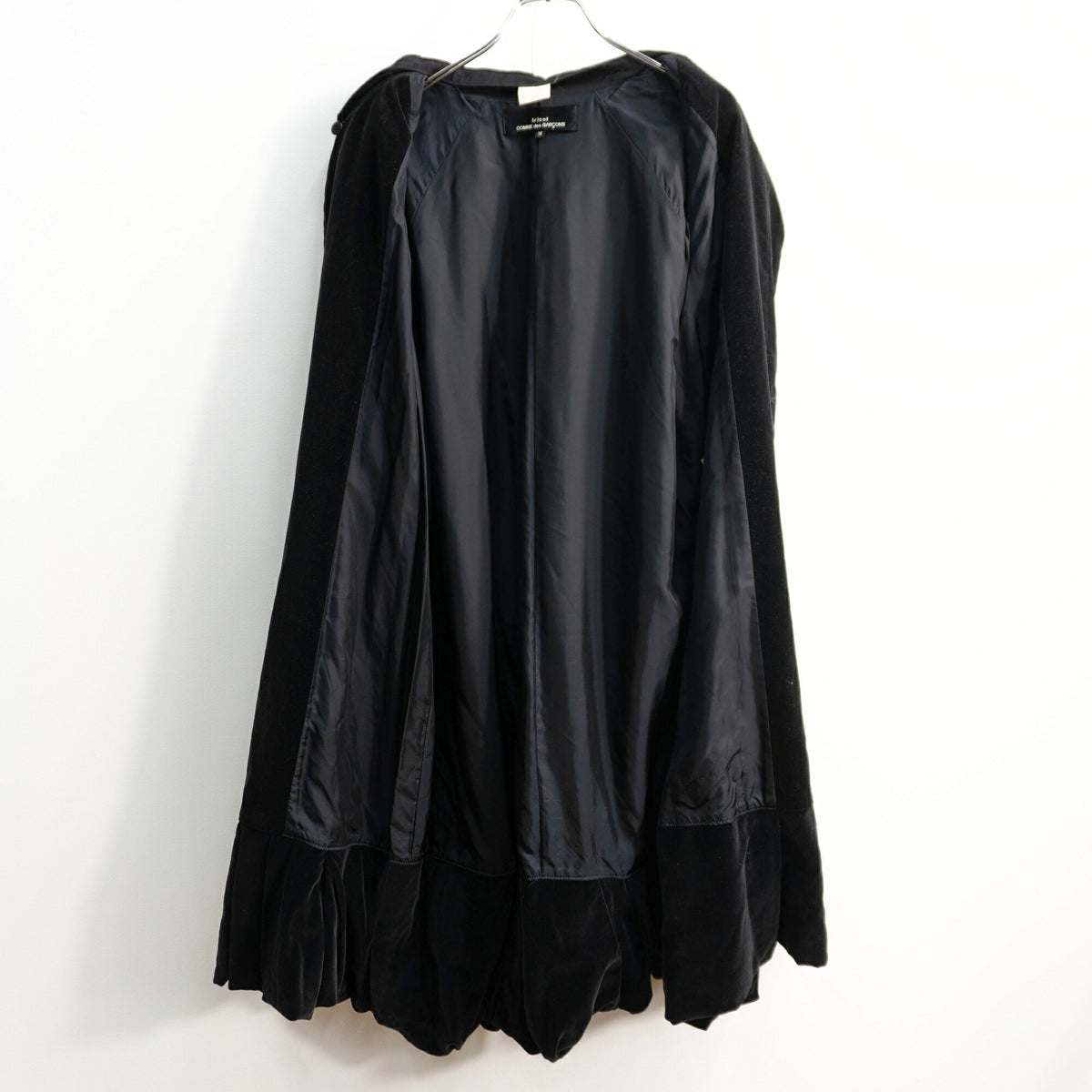 COMME des GARCONS Tricot 90s Velour Rose Collar Coat Size M