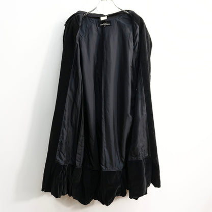 COMME des GARCONS Tricot 90s Velour Rose Collar Coat Size M