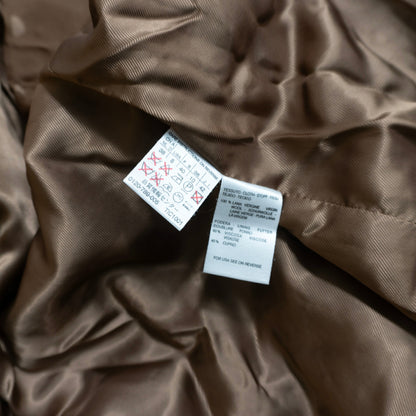 MAX MARA WEEKEND Brown Wool Tweed Hooded Coat Size 42