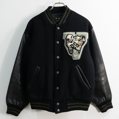 VAN JAC Black Leather Sleeve Patch Size M