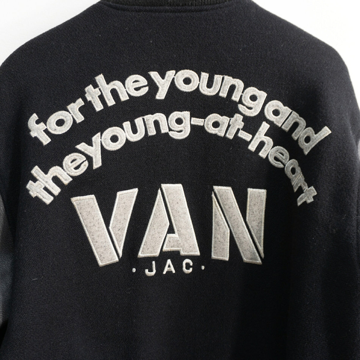 VAN JAC Black Leather Sleeve Patch Size M