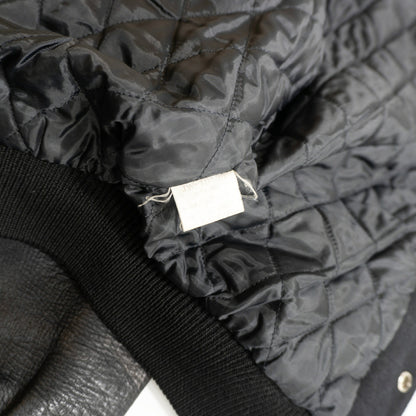 VAN JAC Black Leather Sleeve Patch Size M