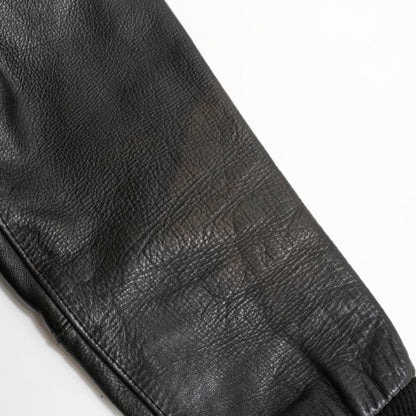 VAN JAC Black Leather Sleeve Patch Size M