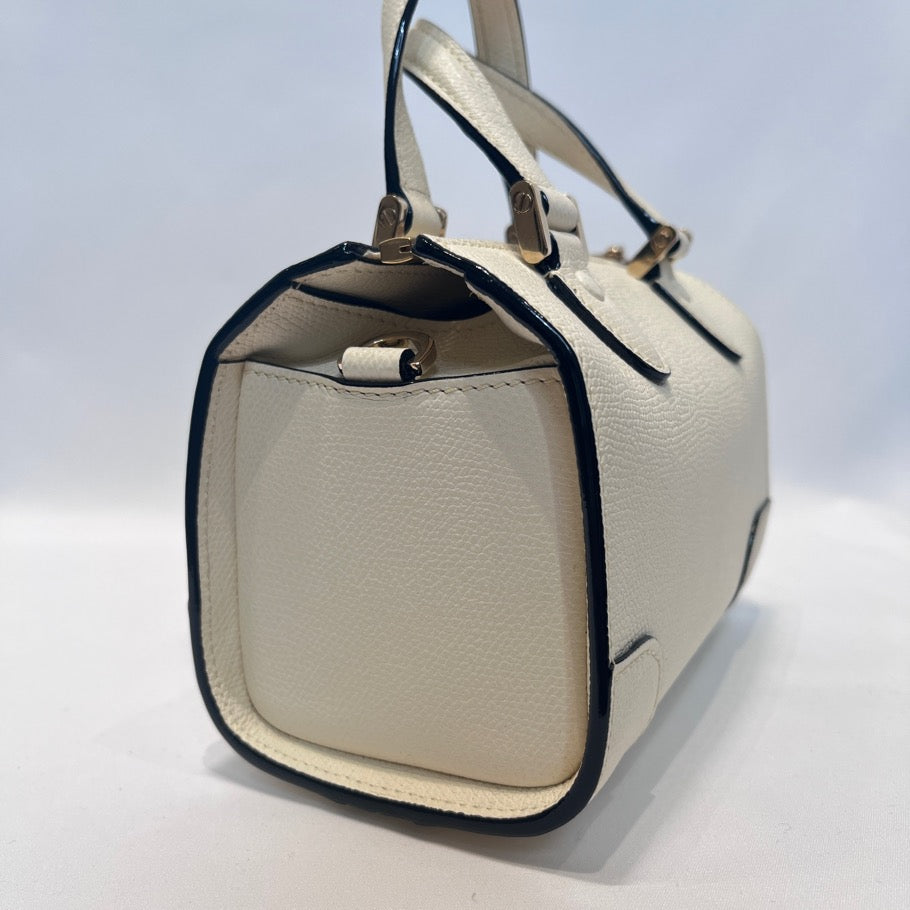 Valextra Babila Micro 2-Way Calfskin Bag White Size ONE SIZE