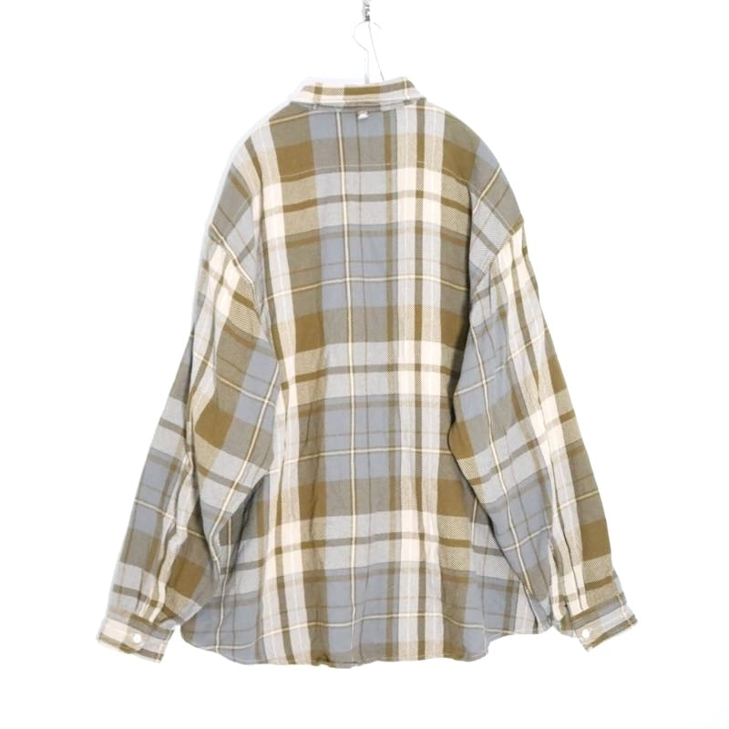 THE NORTH FACE PURPLE LABEL Flannel Plaid Shirt Khaki Size L