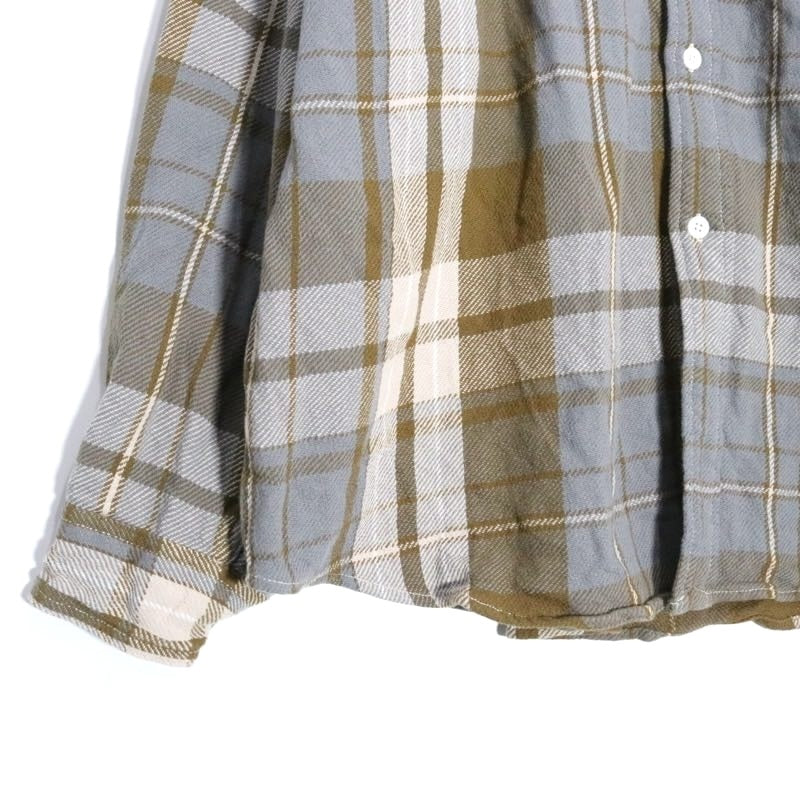 THE NORTH FACE PURPLE LABEL Flannel Plaid Shirt Khaki Size L