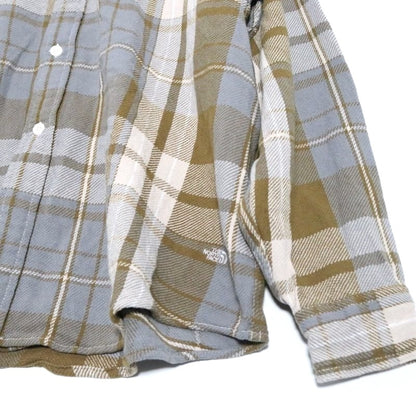 THE NORTH FACE PURPLE LABEL Flannel Plaid Shirt Khaki Size L
