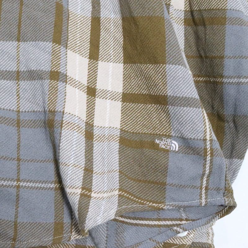 THE NORTH FACE PURPLE LABEL Flannel Plaid Shirt Khaki Size L