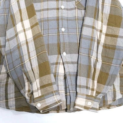 THE NORTH FACE PURPLE LABEL Flannel Plaid Shirt Khaki Size L