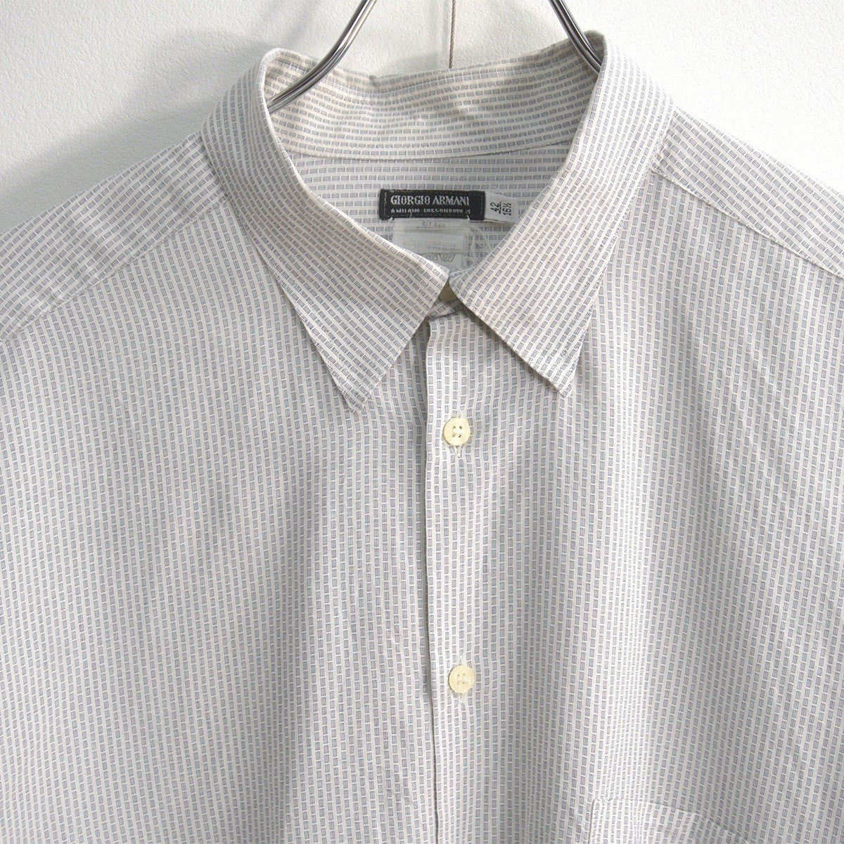 GIORGIO ARMANI Patterned Long Sleeve Shirt in Italy Size 42