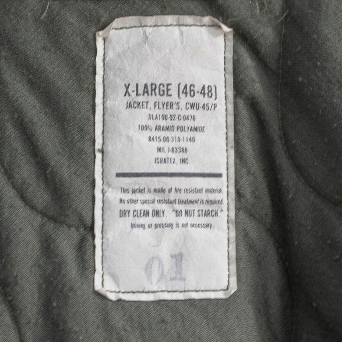 US ARMY USAF 90s CWU-45/P Flight Jacket Size XL