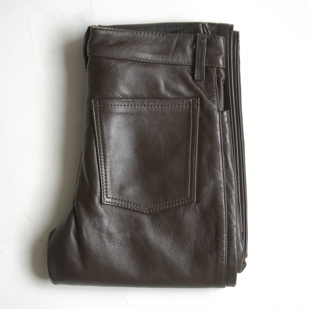 VANSON Leather Pants Thick Cowhide Brown Size 32