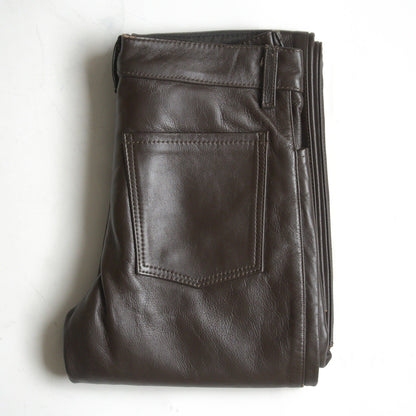 VANSON Leather Pants Thick Cowhide Brown Size 32