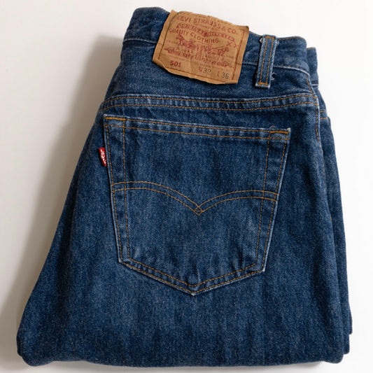 LEVI'S 80s USA Made 501 Denim Jeans Size 32x36 Size 32×36