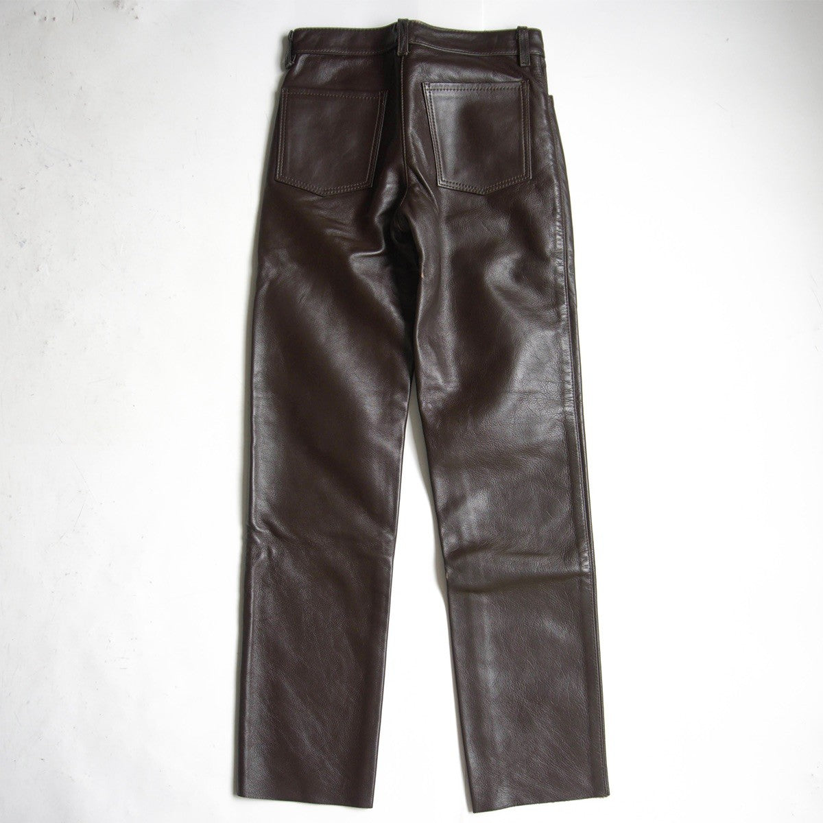 VANSON Leather Pants Thick Cowhide Brown Size 32