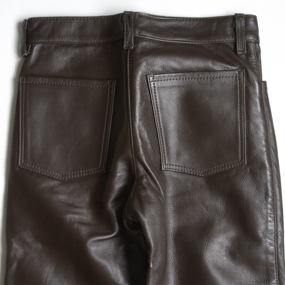 VANSON Leather Pants Thick Cowhide Brown Size 32