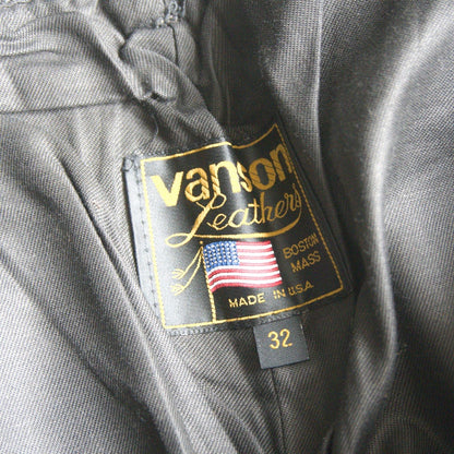 VANSON Leather Pants Thick Cowhide Brown Size 32