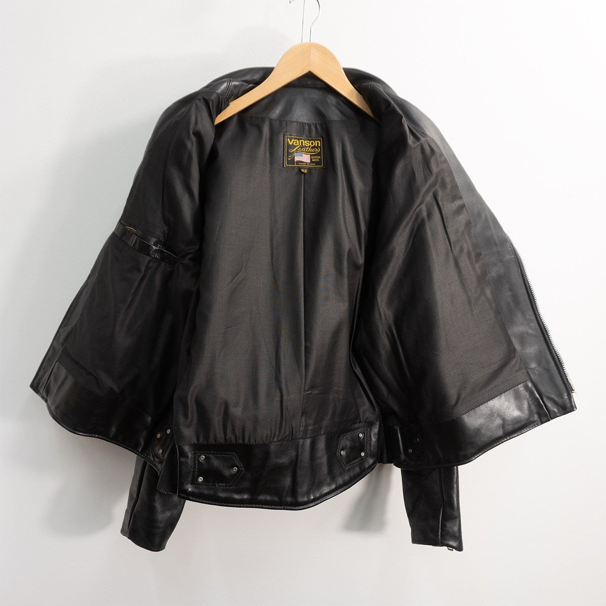 VANSON DOMINATOR Heavy Double Rider Leather Jacket Size 42