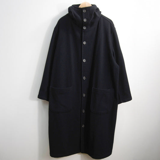 Y's for men Hooded Wool Long Coat Size 3