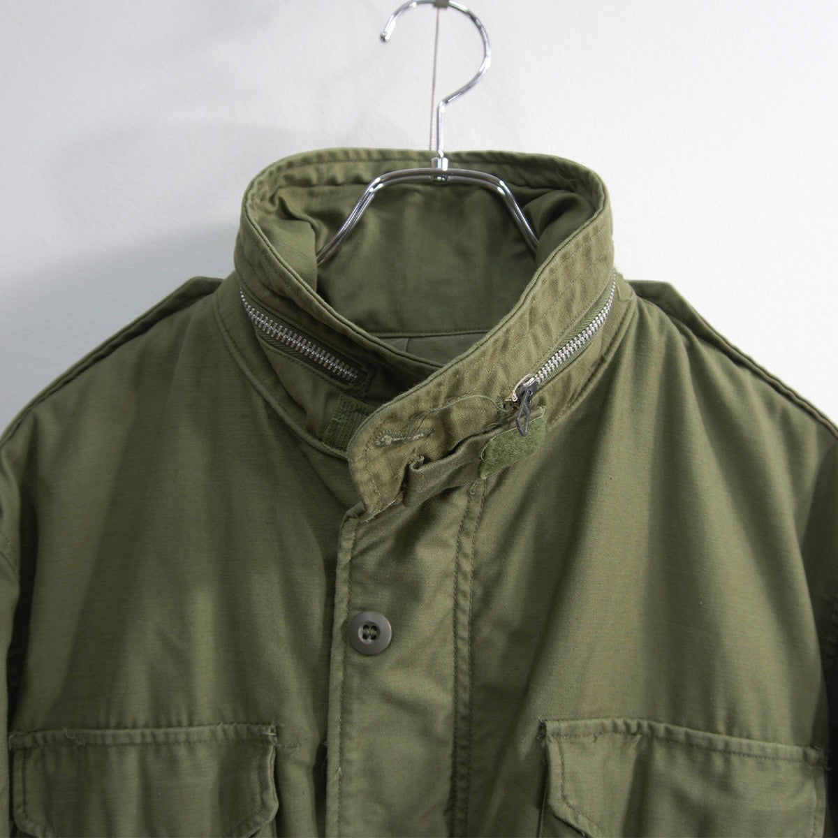 US ARMY 60s M-65 2nd Field Aluminum Zip Jacket Size MEDIUM-REGULAR