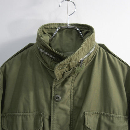 US ARMY 60s M-65 2nd Field Aluminum Zip Jacket Size MEDIUM-REGULAR