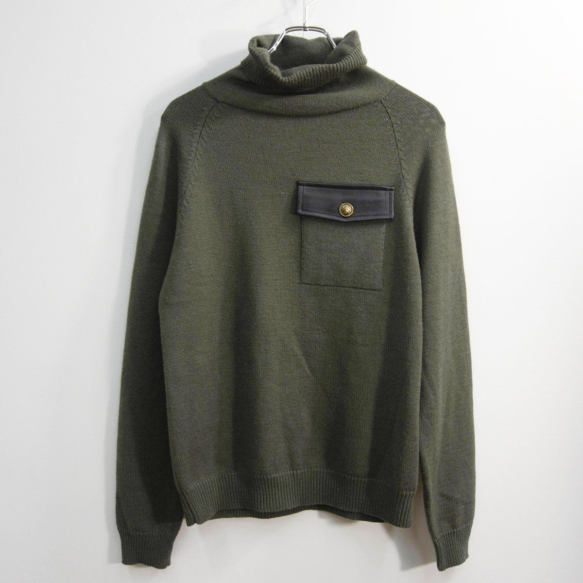 VERSUS VERSACE Turtleneck Sweater with Chest Pocket Size 46