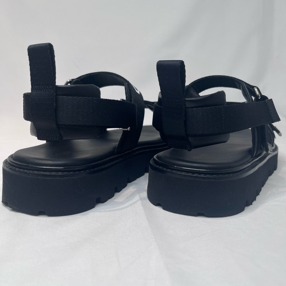 CELINE Billy Strappy Sandals Black Size 39