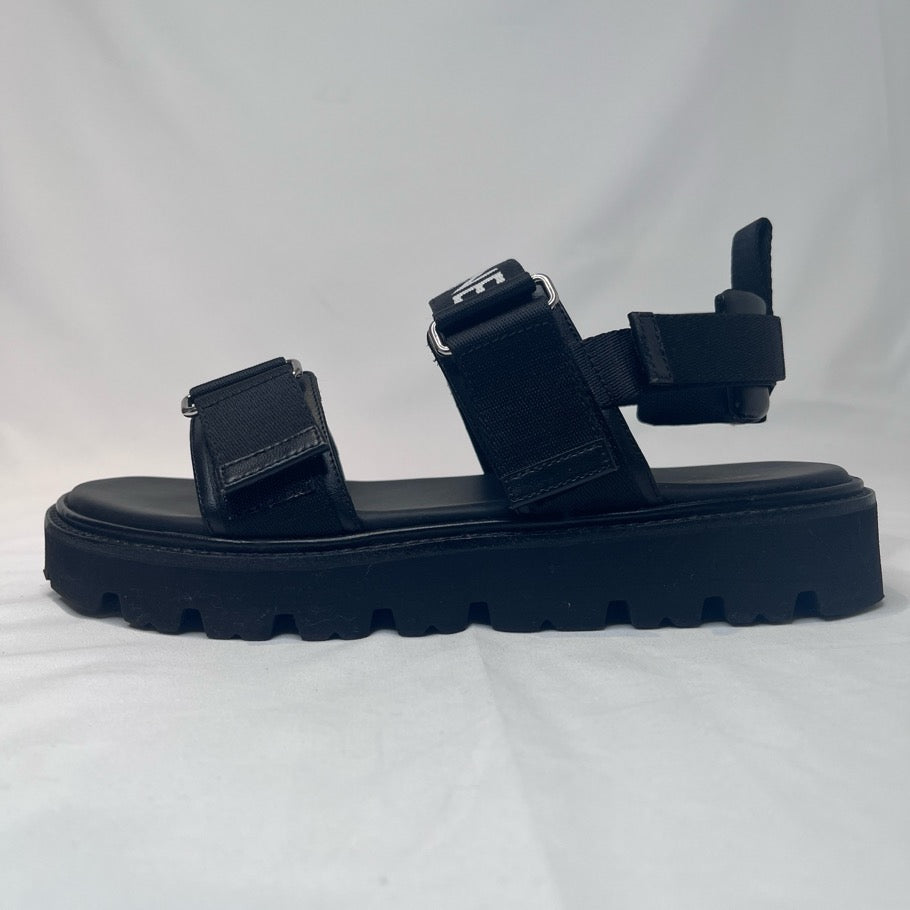 CELINE Billy Strappy Sandals Black Size 39