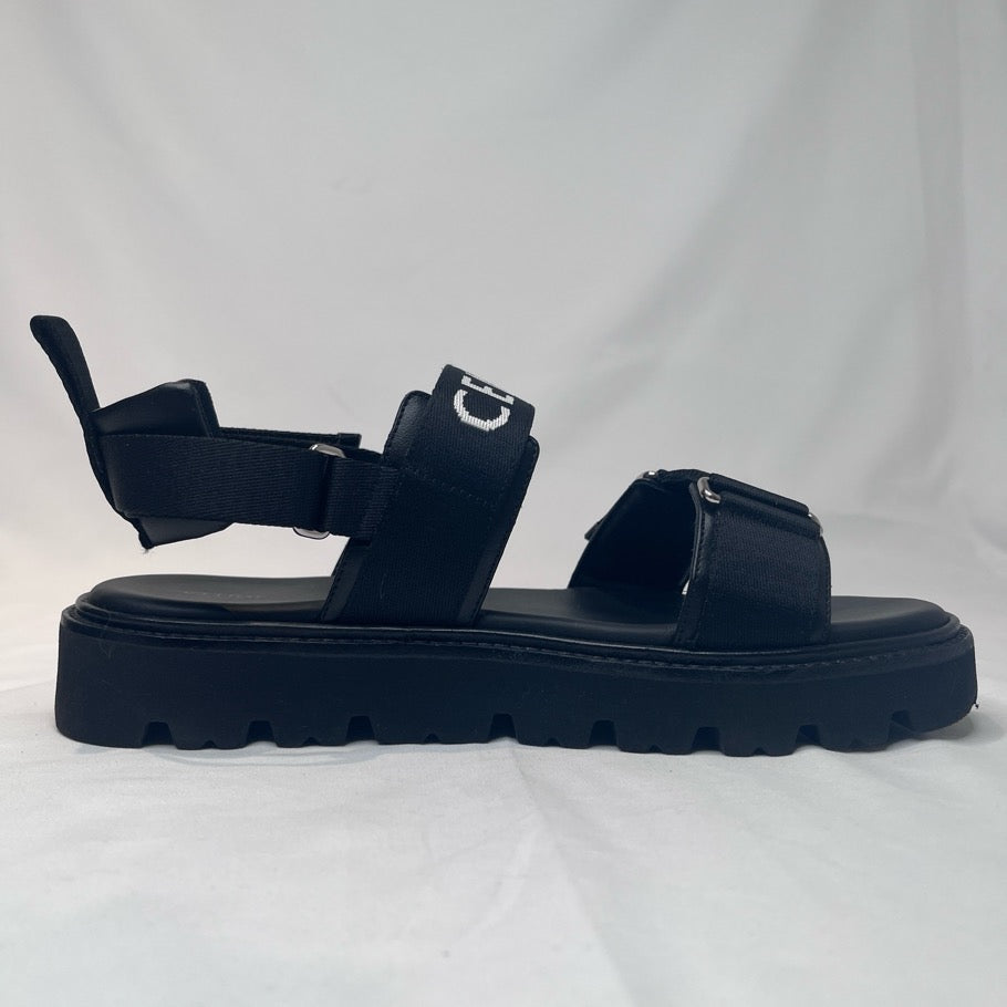 CELINE Billy Strappy Sandals Black Size 39