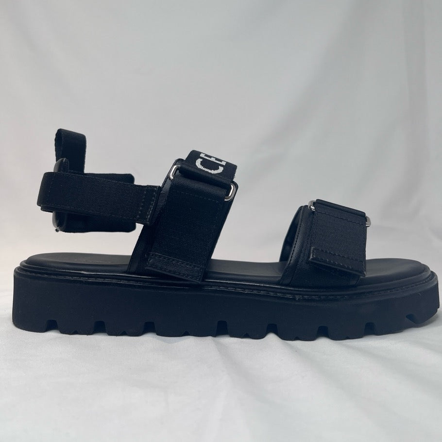 CELINE Billy Strappy Sandals Black Size 39