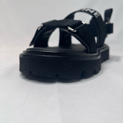 CELINE Billy Strappy Sandals Black Size 39