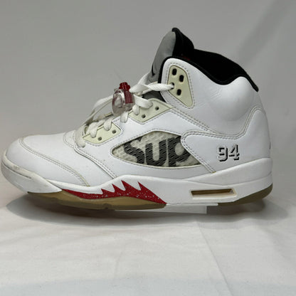 Supreme x Nike Air Jordan 5 Retro White Size 27.5