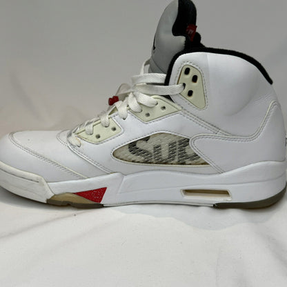 Supreme x Nike Air Jordan 5 Retro White Size 27.5