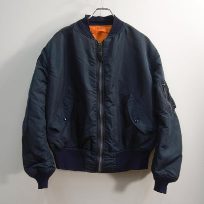 ALPHA INDUSTRIES 90s MA-1 Nylon Flight Jacket in USA Size L