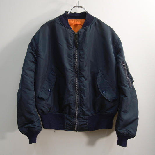 ALPHA INDUSTRIES 90s MA-1 Nylon Flight Jacket in USA Size L