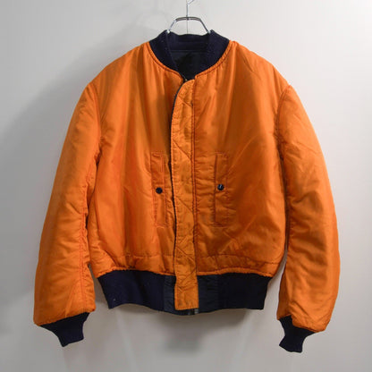 ALPHA INDUSTRIES 90s MA-1 Nylon Flight Jacket in USA Size L
