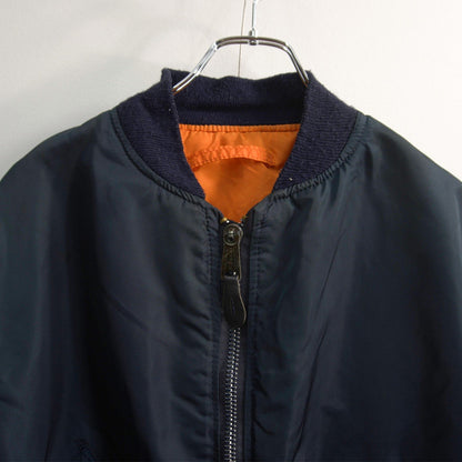 ALPHA INDUSTRIES 90s MA-1 Nylon Flight Jacket in USA Size L