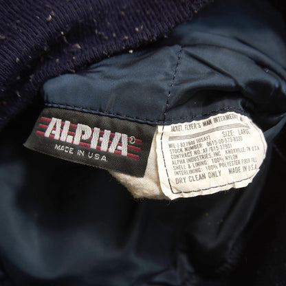 ALPHA INDUSTRIES 90s MA-1 Nylon Flight Jacket in USA Size L