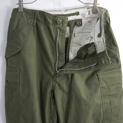 US ARMY 60s M-65 Field Cargo Aluminum Zip Pants Size SMALL-REGULAR
