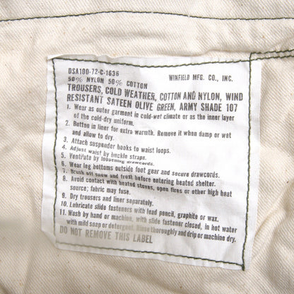 US ARMY 70s M-65 Field Cargo Pants Size SMALL/SHORT