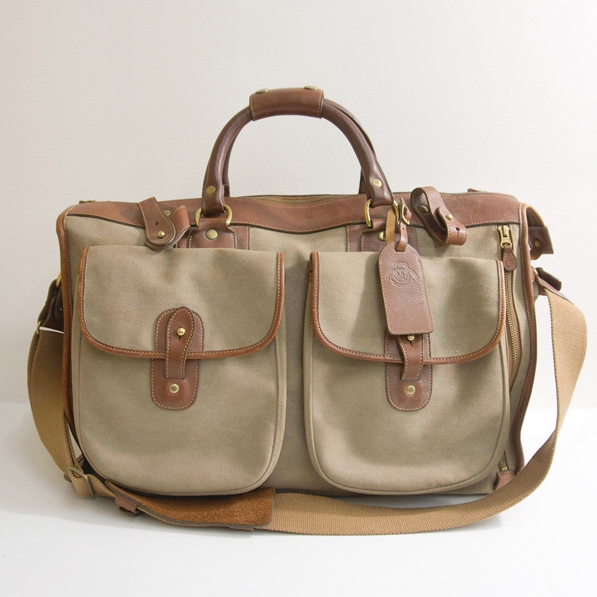 GHURKA THE EXPRESS NO.2 Canvas Leather Boston Bag