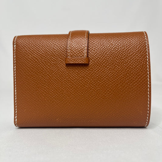 HERMES Bearn Combine Veau Wallet Gold