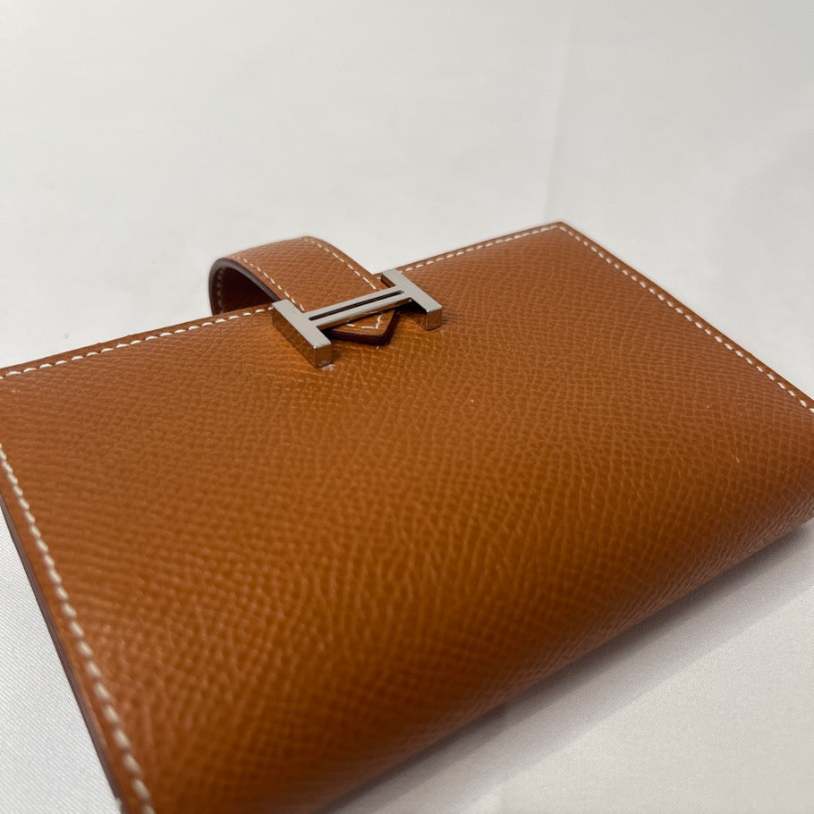 HERMES Bearn Combine Veau Wallet Gold