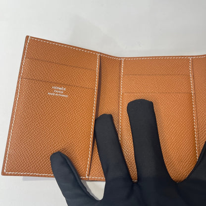 HERMES Bearn Combine Veau Wallet Gold